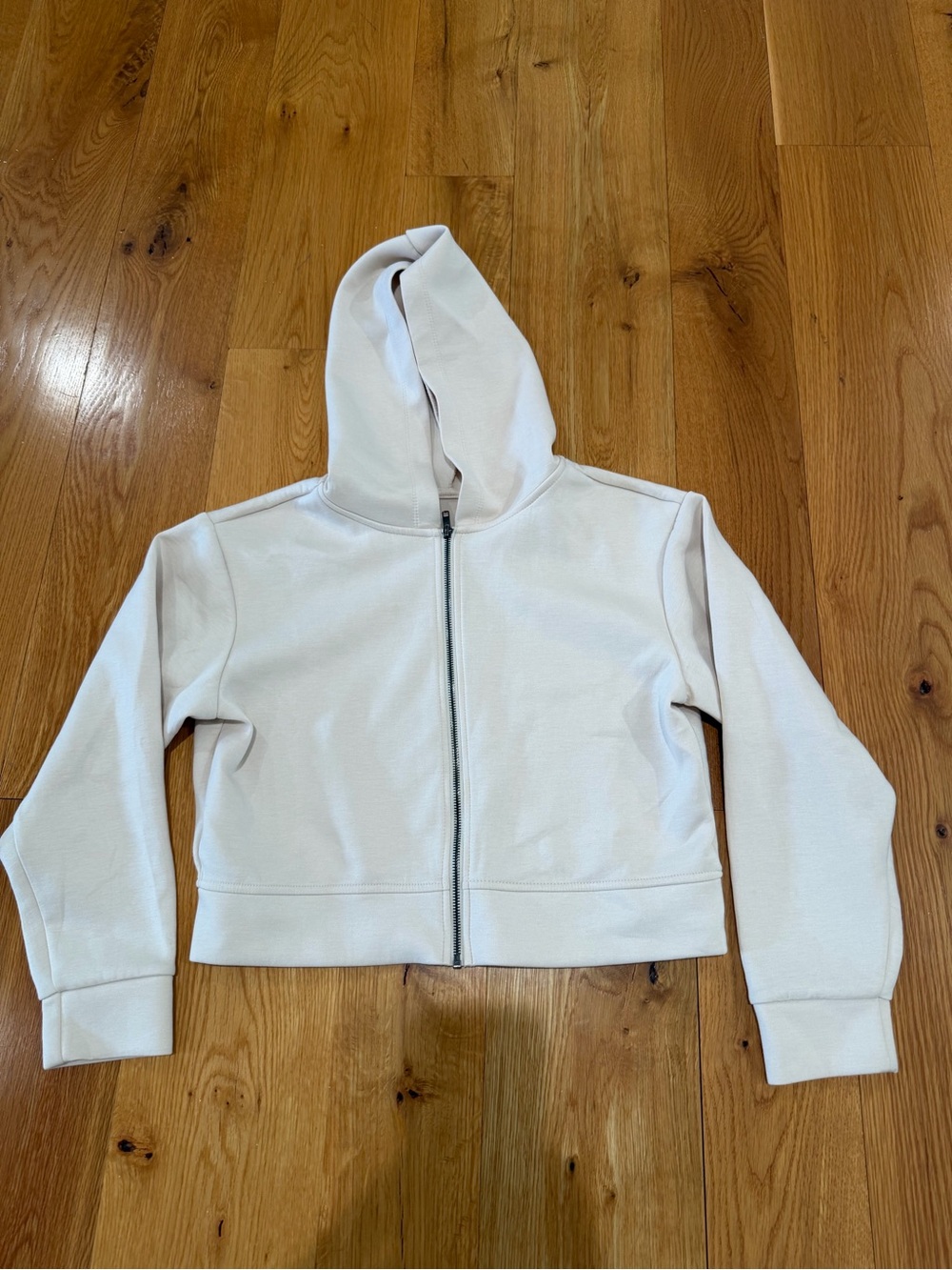 A New Day Cream Scuba Zip Hoodie Offf White Size Small